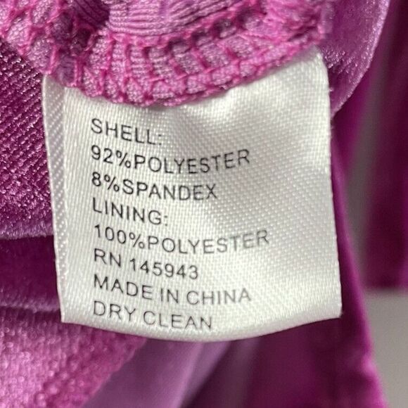 ATLEIN Collective Dress Womens Small S Pink Velvet Ruched Long Sleeve - Picture 9 of 10